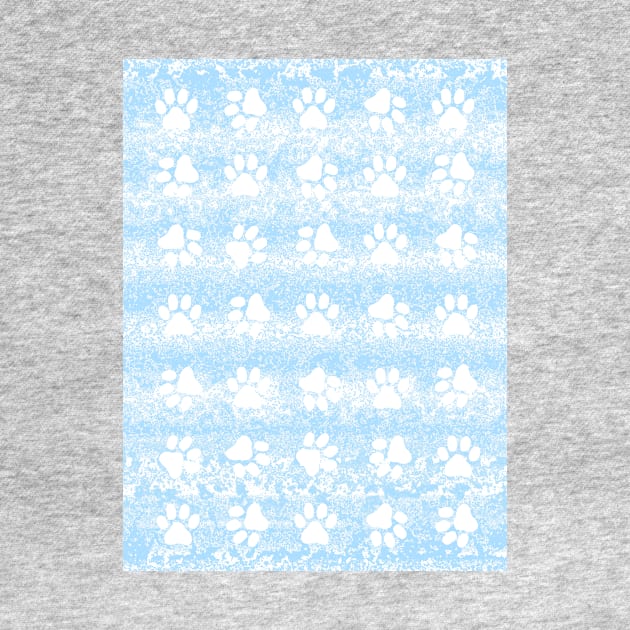 PUPPY Paw Print Blue Abstract by SartorisArt1